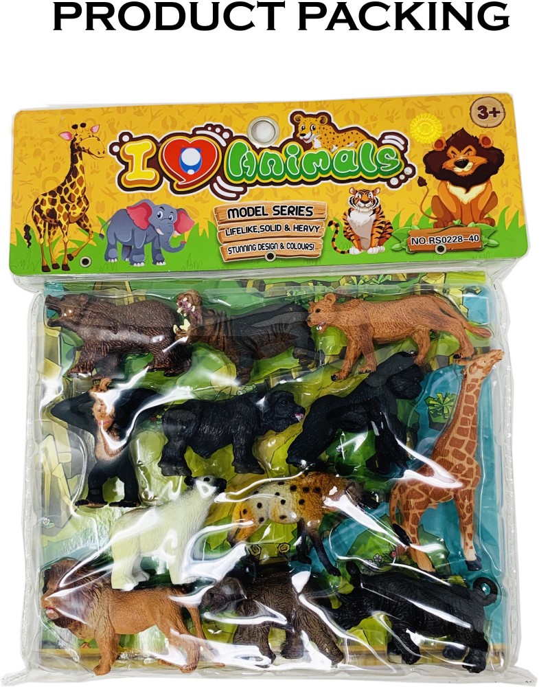Toyify Pack Of 10 Animals Figures Toys, Realistic Small Size
