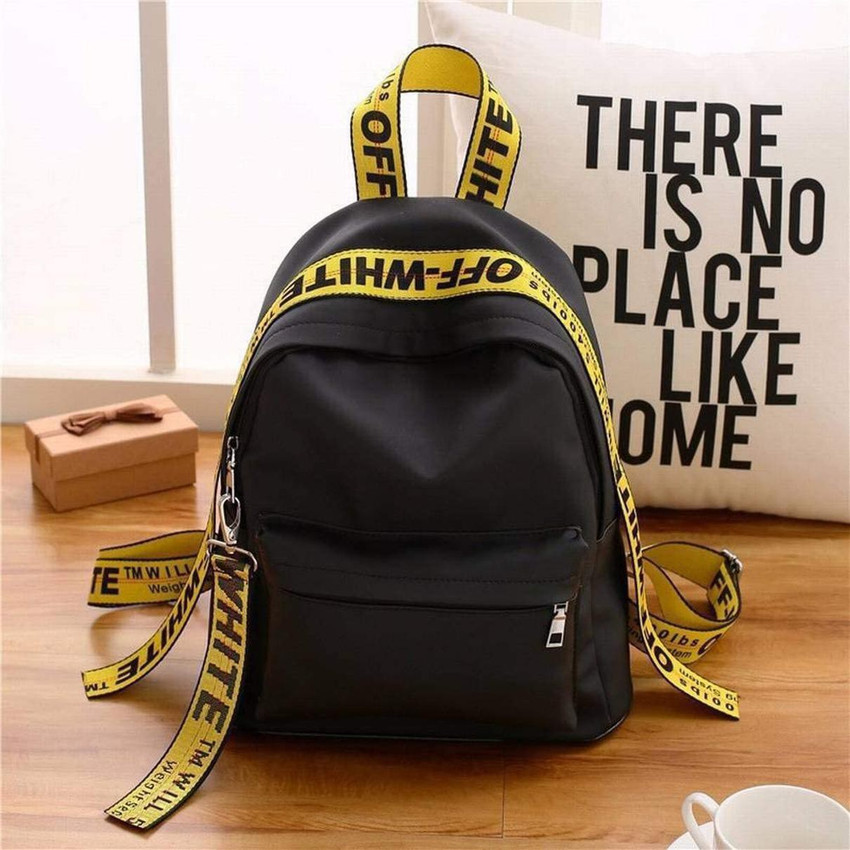Off white bag outlet with yellow strap Off white bag outlet with yellow strap