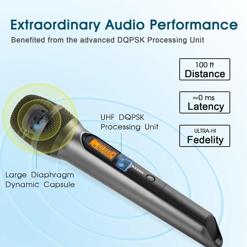 Alvoxcon dual wireless lapel mic deals