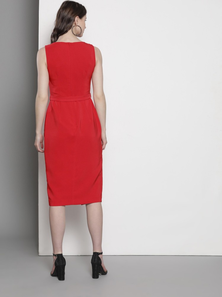 DOROTHY PERKINS Women Sheath Red Dress - Buy DOROTHY PERKINS Sheath Online at Best Prices in India | Flipkart.com