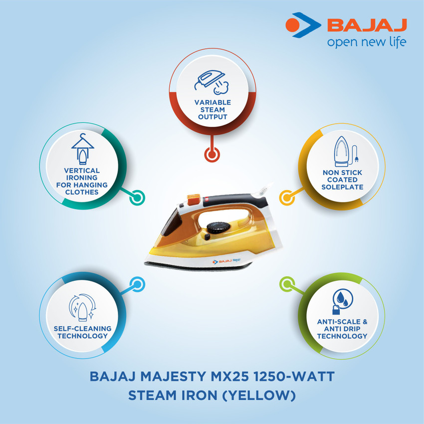Bajaj majesty mx best sale 15 steam iron