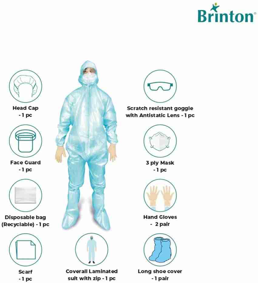 Brinton Medical Disposable PPE (Personal Protection Equipment) Kit