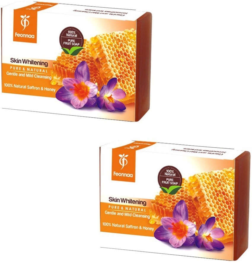 Feonnaa Skin Whitening Saffron Honey Soap 80 gm Pack of 2