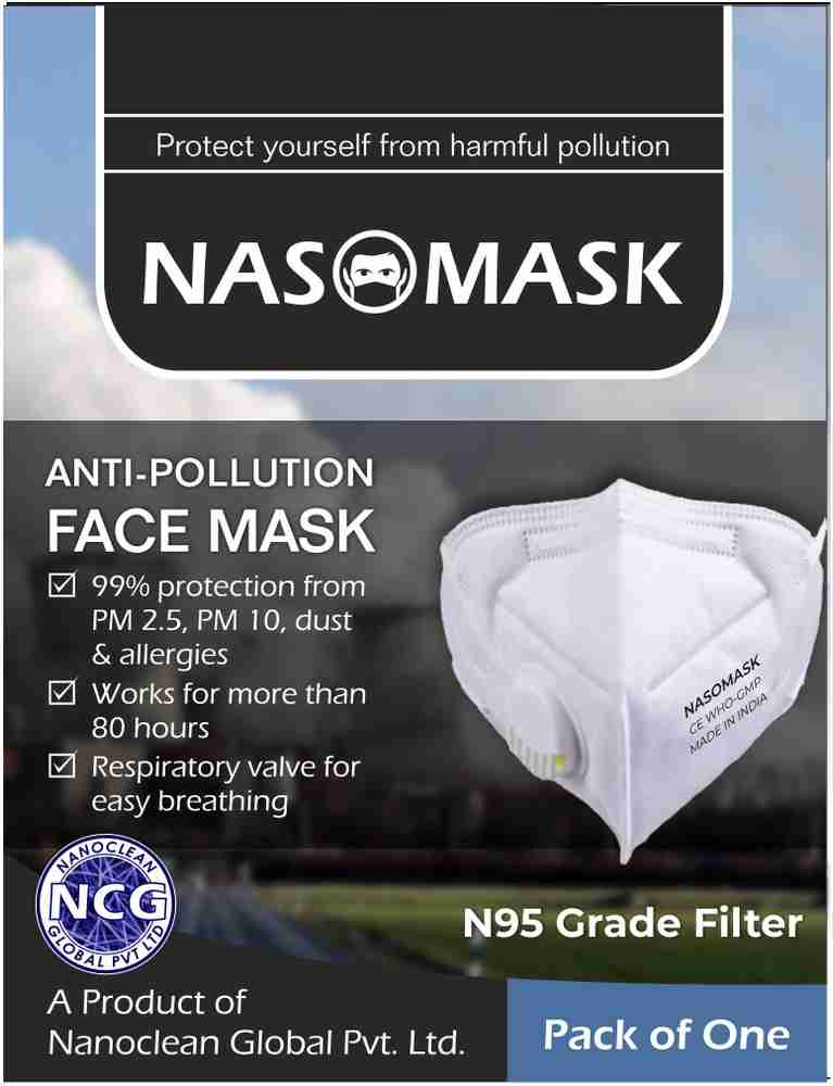 Nasofilters Nasomask N95 Grade Filter Anti Pollution face Mask