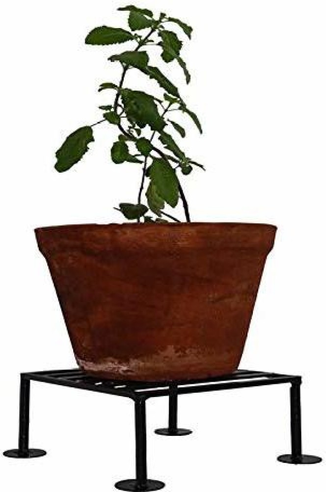 27 in. Tall Metal Potted Holder Rack Flower Pot Stand Heavy Duty Plant  Shelf Rustproof Iron