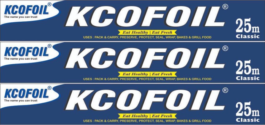 Kcofoil 72M Aluminium Silver Kitchen Foil Roll Paper Aluminium Foil : Buy  Online at Best Price in KSA - Souq is now : Health