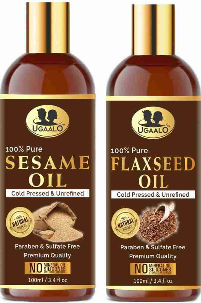 Ugaalo Sesame Oil And Flaxseed Oil For Hair Growth Dandruff