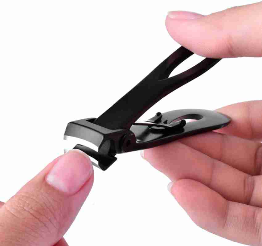 2 Pieces Oversized Thick Nail Clippers for Thick Toenails or Tough  Fingernails Oversized Stainless Steel Toenail Fingernail Clipper Cutter  Trimmer for Men Adults, 2 Sizes (Black)