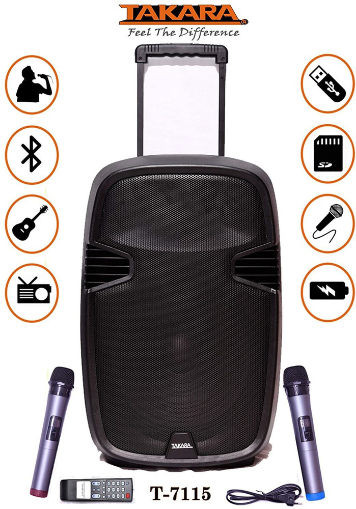 Takara Karaoke Speaker T 7115 Portable 15 Inch Trolley Speaker