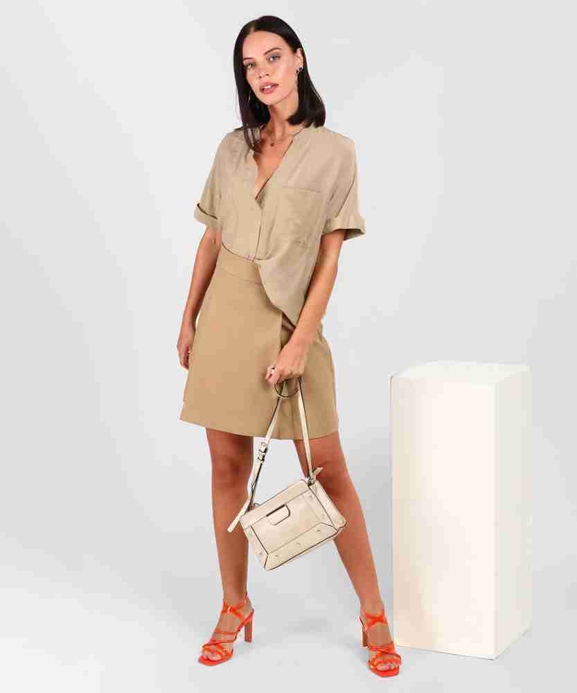 Brown skirt marks and spencer top