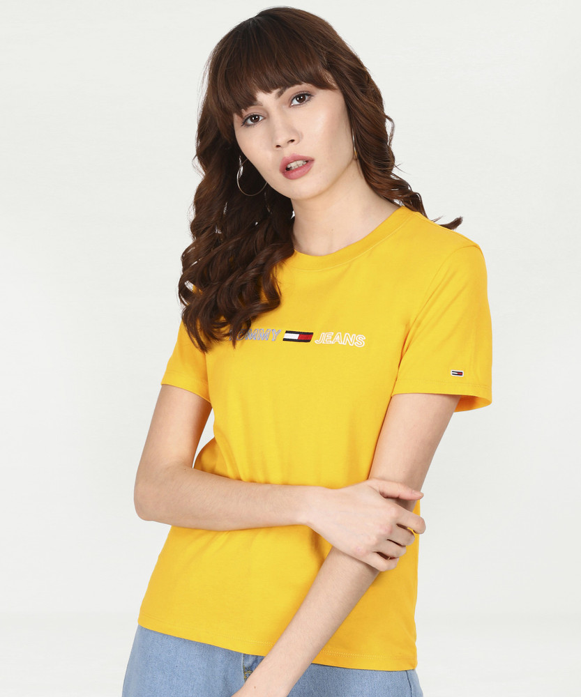 tommy hilfiger women's yellow top