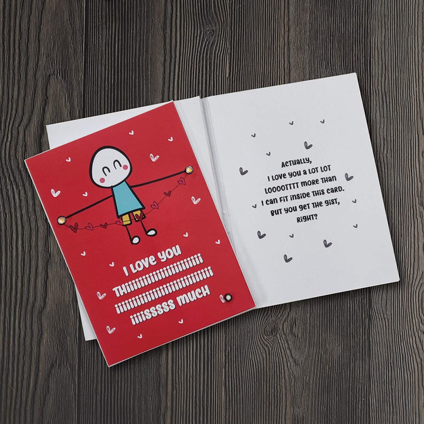 Oye Happy Lit Romantic Card LED Greeting Card for Boyfriend