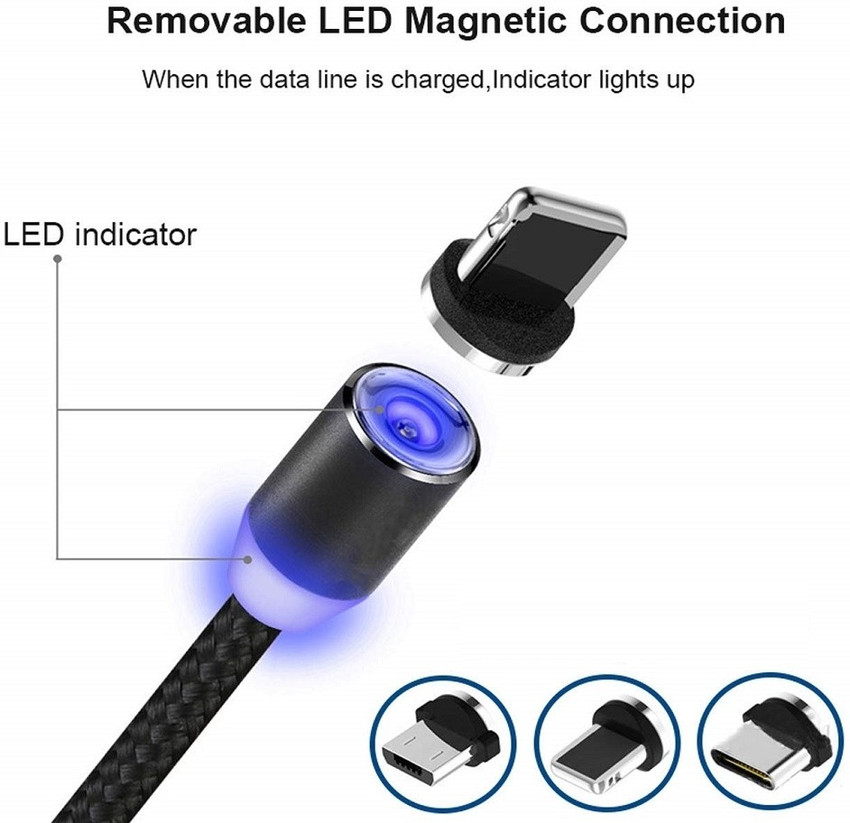 I Birds Enterprises Magnetic Charging Cable 1.3 m 3 in 1 Magnetic