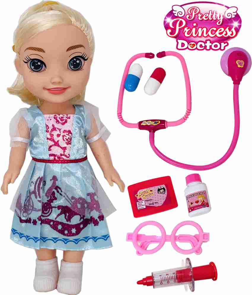 Giftary Cartoon Character Snow Girl Beautiful Doctor Doll Set For