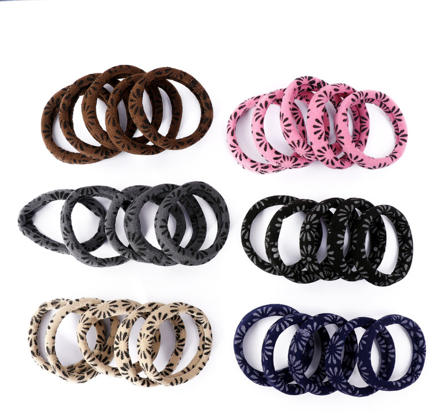 Bright colored rubber bands top