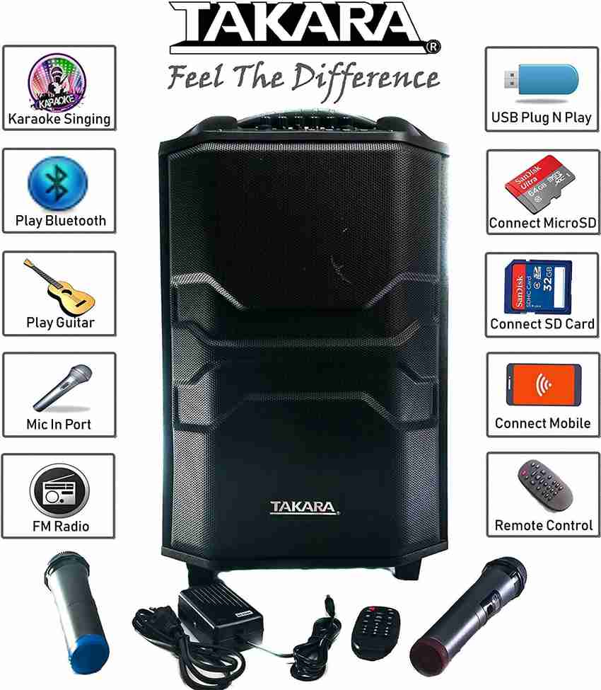 Takara T 6112 Karaoke Speaker Trolley 12Inch Woofer Portable multi