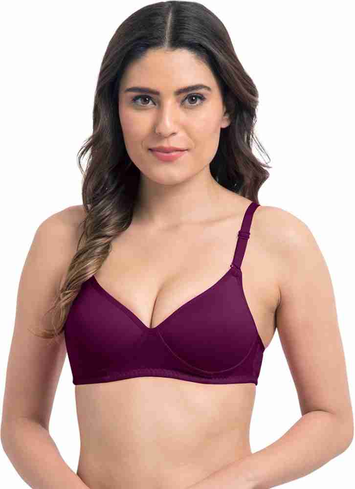 Buy Komli Padded Non Wired Full Coverage T-Shirt Bra - Navy Blue at Rs.293  online