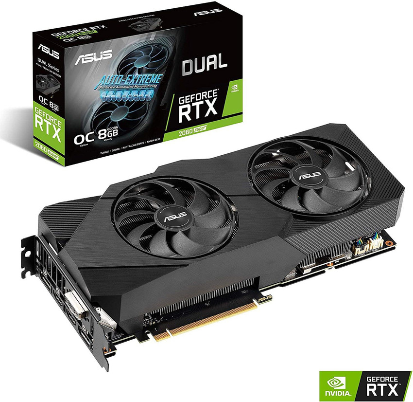 ASUS GEFORCE RTX 2060 Super Dual OC GDDR6 8 GB NVIDIA Chipset 256 