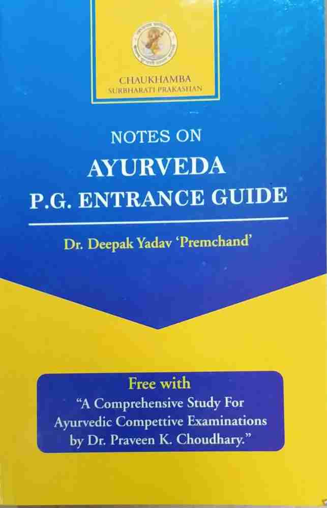 Buy Notes On Ayurveda P.g Entrance Guide by Dr. Deepak Yadav