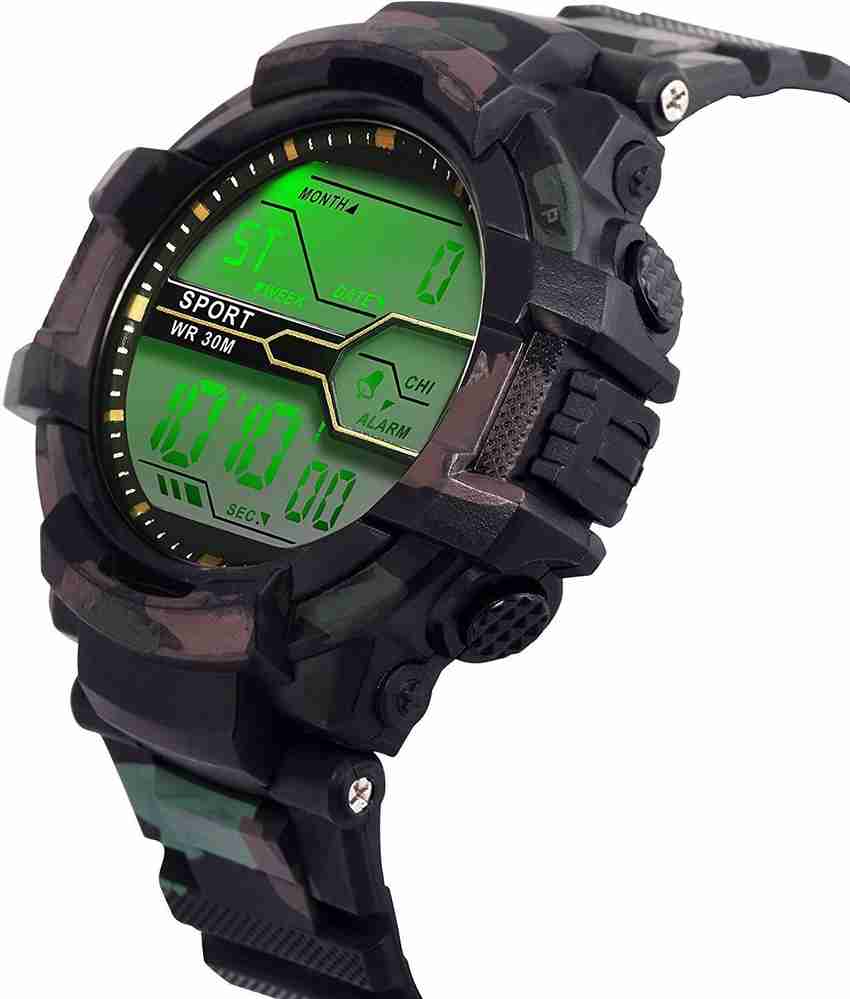 DRITON Army Watch Digital Green Watch for Man s and Boy s Digital