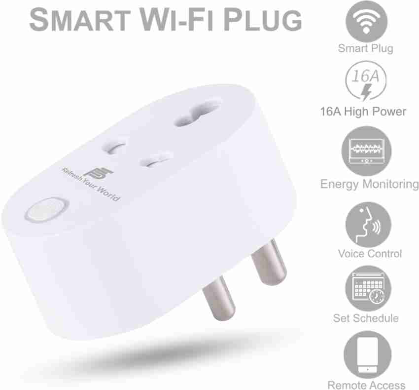 Smart socket adapter WiFi 16 A with/without consumption monitoring