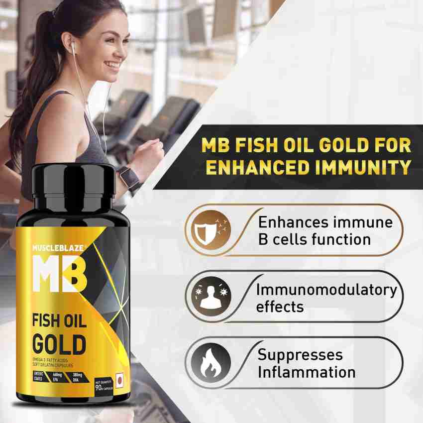 MuscleBlaze Fish Oil with EPA & DHA - (1000 mg, 90 Softgels)