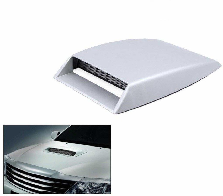 Luckshine Double Vent Air Styling Bonnet Scoop White for Mahindra