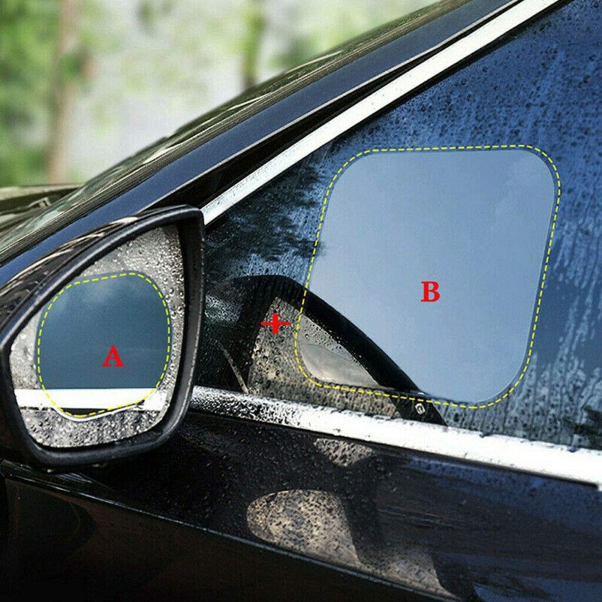 carempire Car Side View Mirror Waterproof Anti-Fog Film - Anti-Glare  Anti-Mist Protector Sticker - to See Outside Rearview Mirror Clearly in  Rainy Days (Oval) Car Mirror Rain Blocker Price in India 