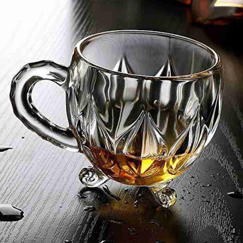 FABINDI Pack of 6 Glass New Transparent Cup Set for Tea Coffee