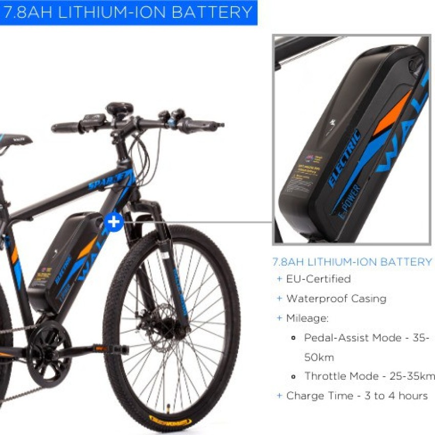 WALTX Spark 3 26 inches 7 Gear Lithium ion Li ion Electric Cycle