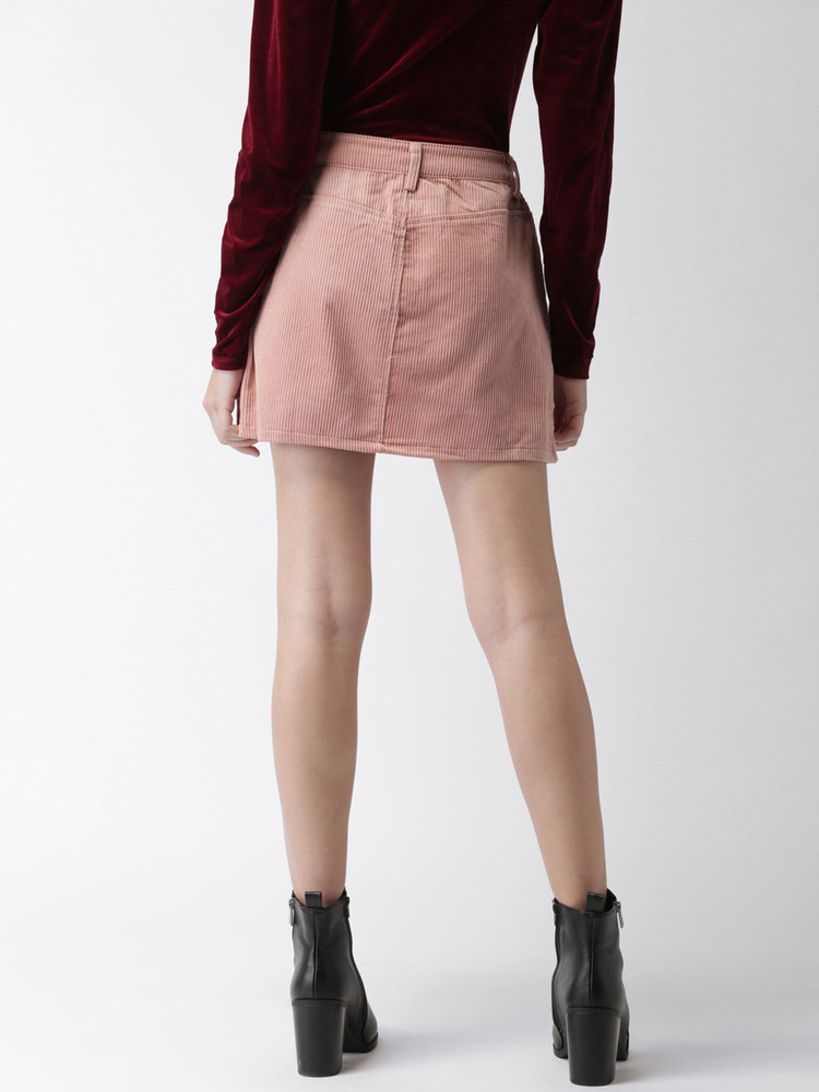 FOREVER 21 Solid Women A line Pink Skirt Buy FOREVER 21 Solid