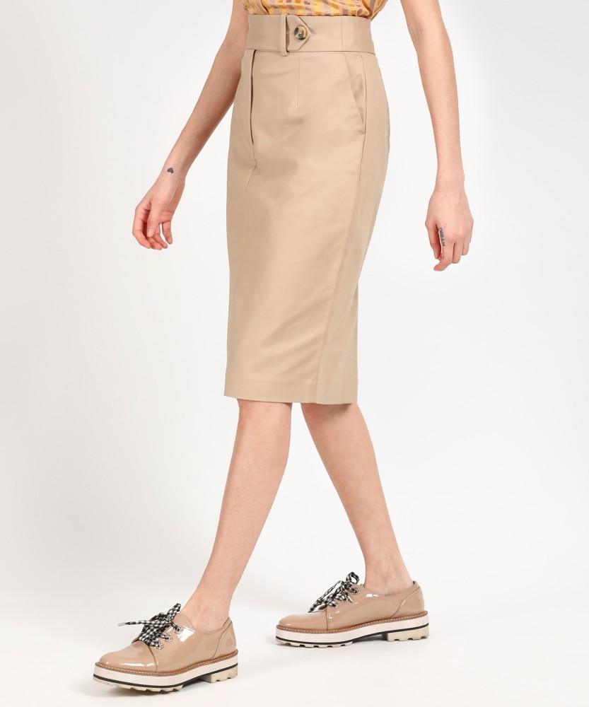 Beige deals pencil skirt