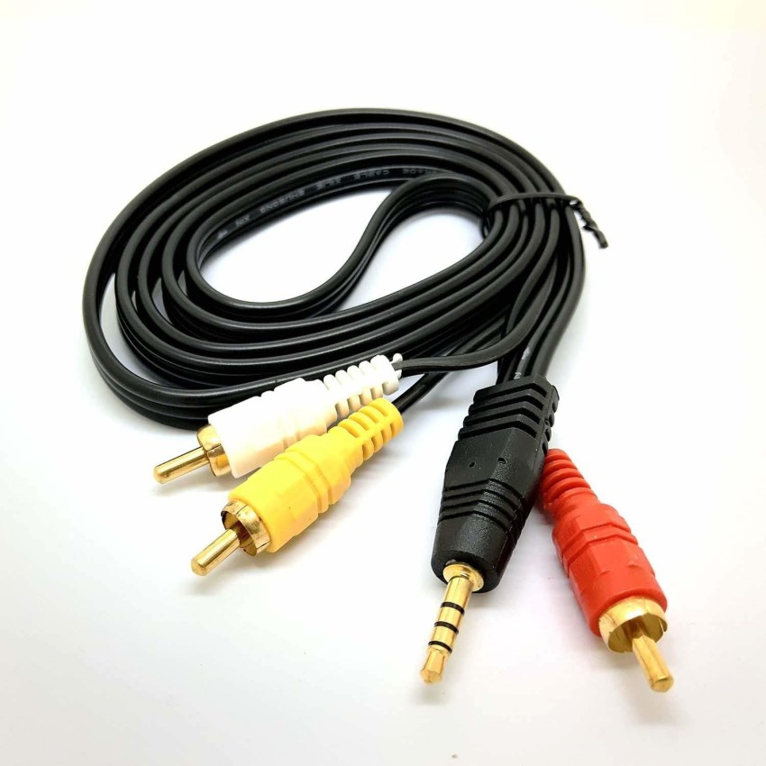Câble Jack 3.5mm à 3 RCA mâle (Audio + Vidéo) de 1.5m