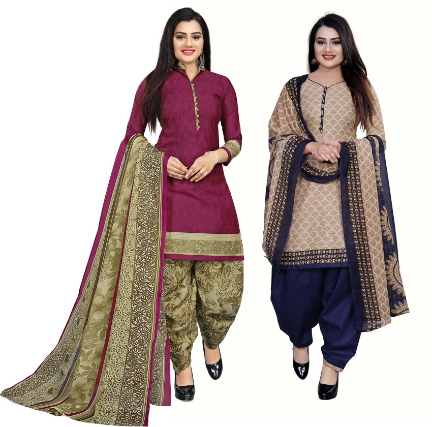 Rajhans Creation Cotton Blend Printed Salwar Suit Material Price in India -  Buy Rajhans Creation Cotton Blend Printed Salwar Suit Material online at