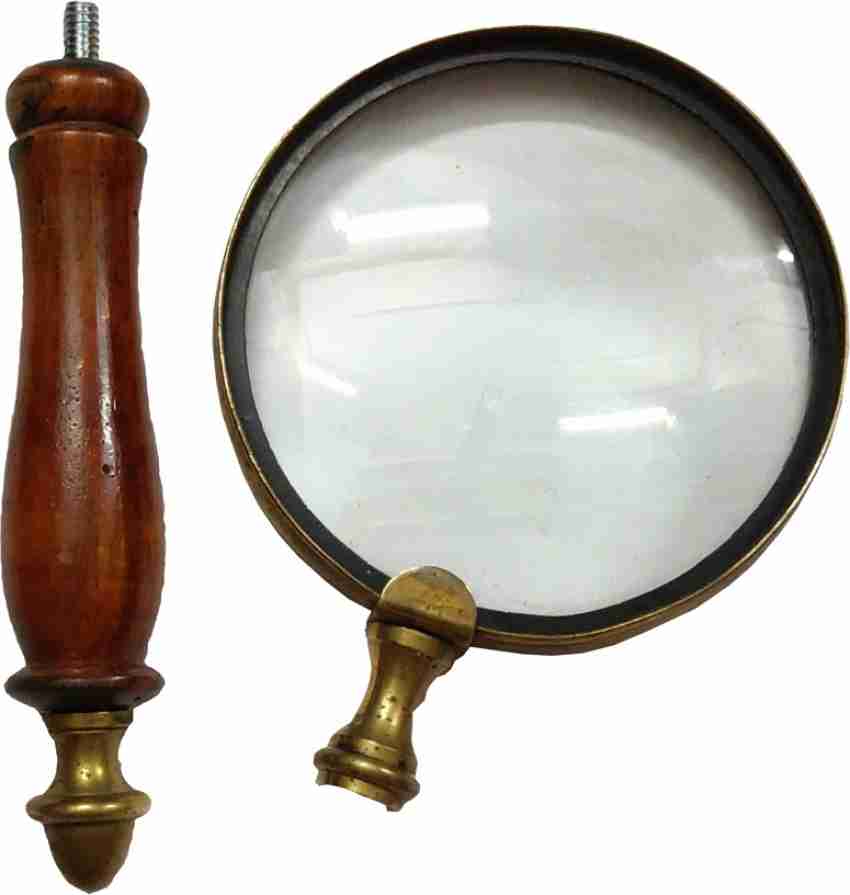 Stark Export House Solid Brass Magnifying lens Glass 4 inch 10X