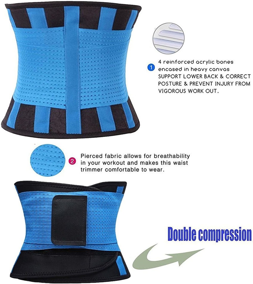 Fashion Unisex Hot Power Belt Waist Trainer Hot Shapers-Blue