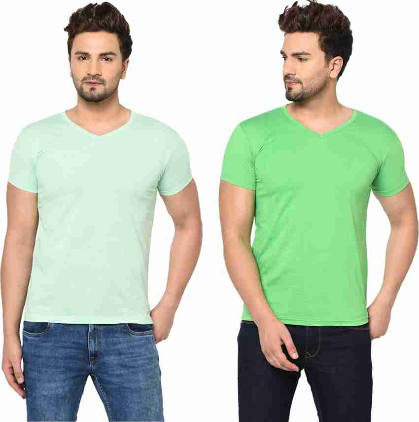 Unite Wear Solid Men V Neck Light Green T Shirt Buy Unite Wear Solid Men V Neck Light Green T Shirt Online at Best Prices in India Flipkart