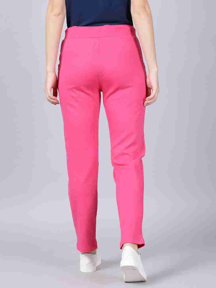 EBELLIA by V2 Retail Ltd. Solid Women Pink Track Pants - Buy EBELLIA by V2  Retail Ltd. Solid Women Pink Track Pants Online at Best Prices in India