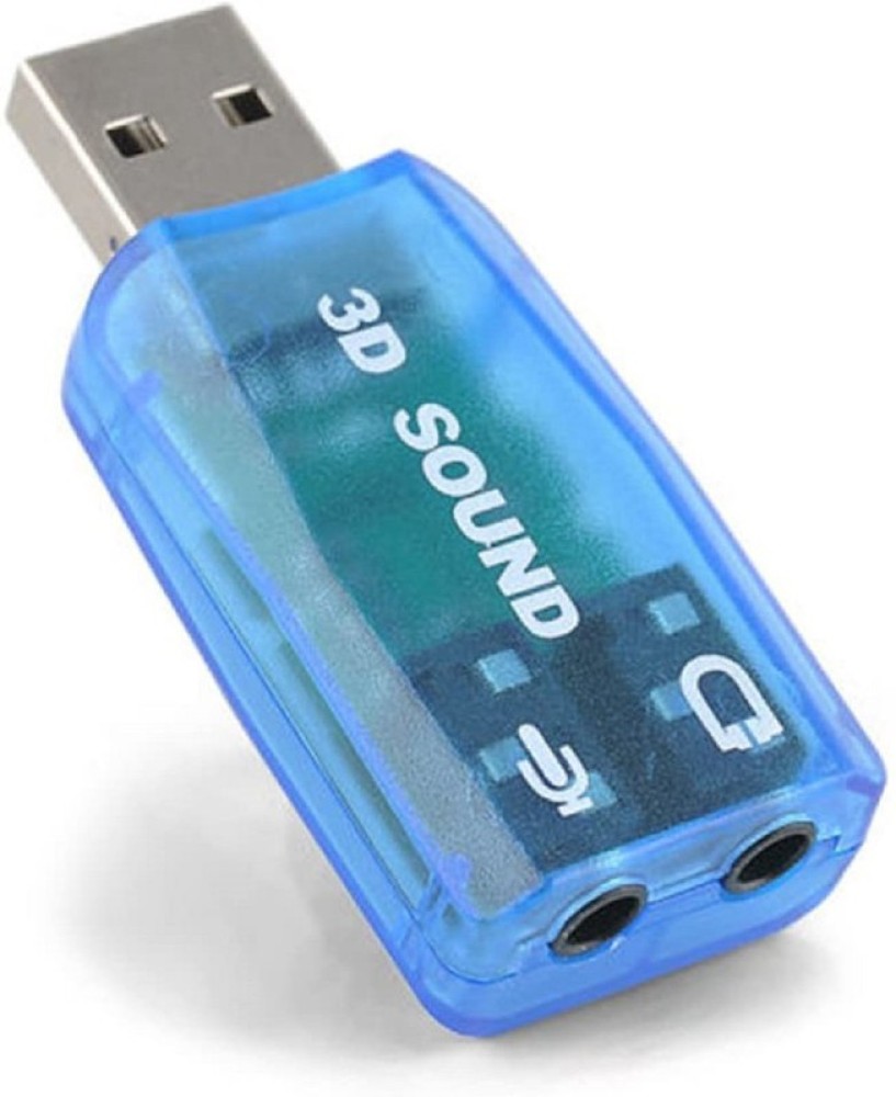 Carte son USB externe 5.1 - PC Mac - USB - Bleu