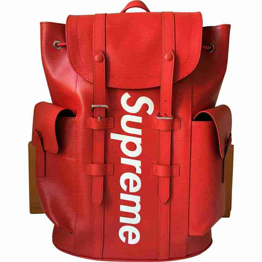 Supreme RED LEATHER BACKPACK 1 L Backpack RED - Price in
