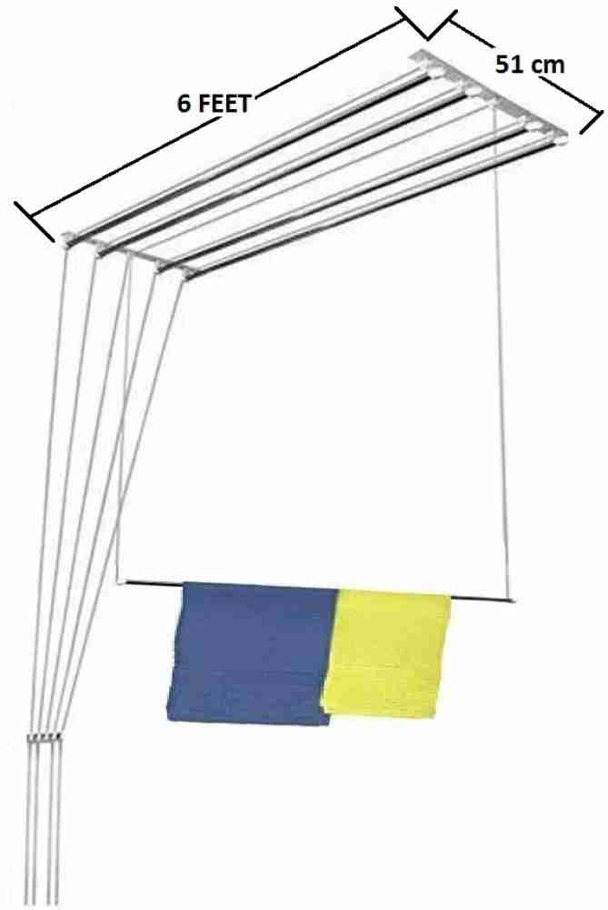 Ceiling Cloth Drying Roof Hangers [6feet x 6 lines], Ever Dry Ceiling Cloth  Drying Hangers