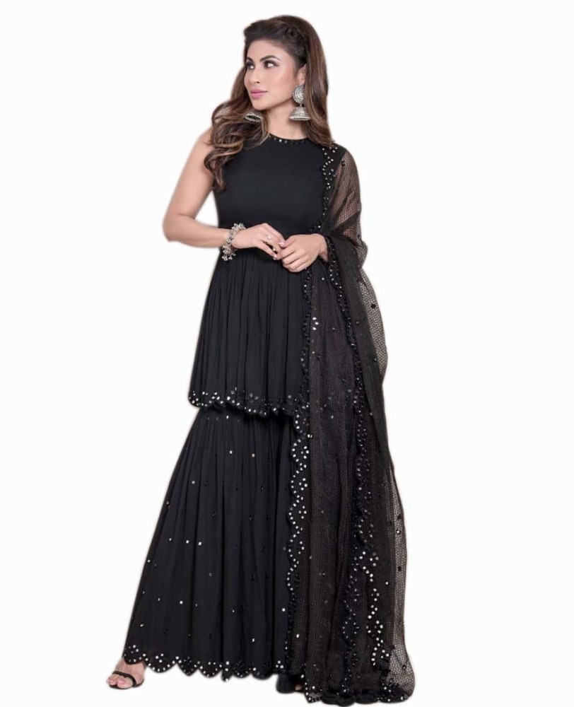 Etex Georgette Embellished Kurta Sharara Fabric Price in India Buy Etex Georgette Embellished Kurta Sharara Fabric online at Flipkart