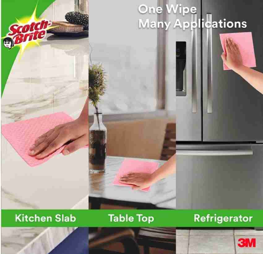 Scotch-Brite Sponge Wipe Resusable Kitchen Cleaning Sponge- Easy to use,  Multi- color & Biodegradable (pack of 3) : : Home & Kitchen