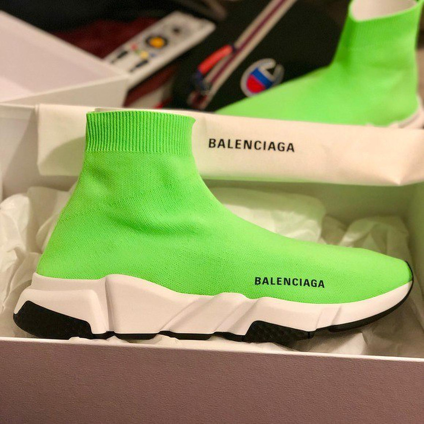 The Baleciaga Balenciaga Speed Trainer Strech Knit Green For Men - Buy The  Baleciaga Balenciaga Speed Trainer Strech Knit Green For Men Online at Best  Price - Shop Online for Footwears in