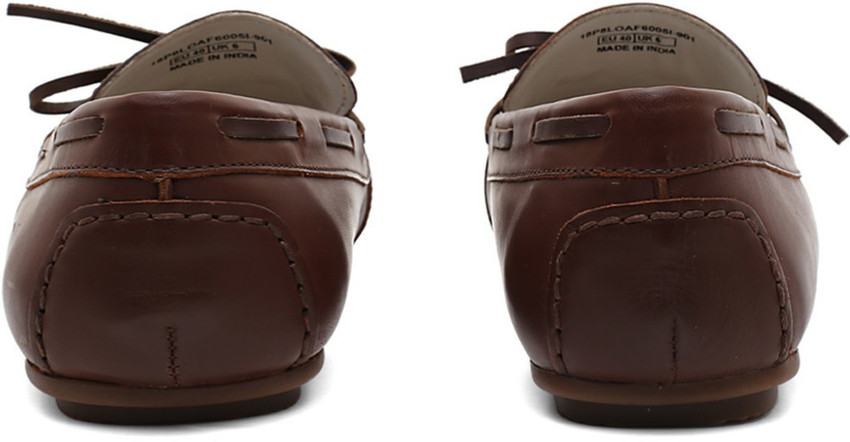 United Colors of Benetton Men Brown Leather Boat Shoes Boat Shoes