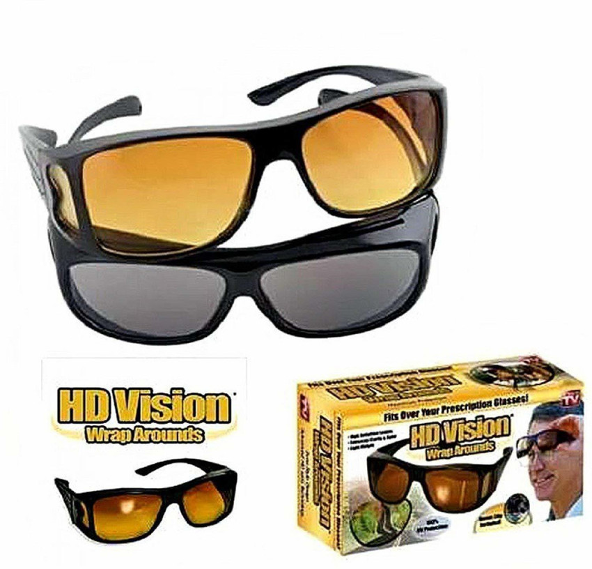 Buy reavtek Wrap around Sunglasses Black Yellow For Men Women Online Best Prices in India Flipkart
