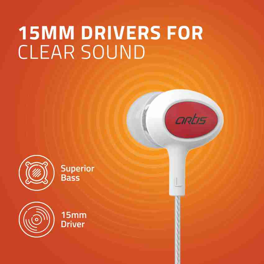 artis E400M In Ear Headphones White Bluetooth without Mic