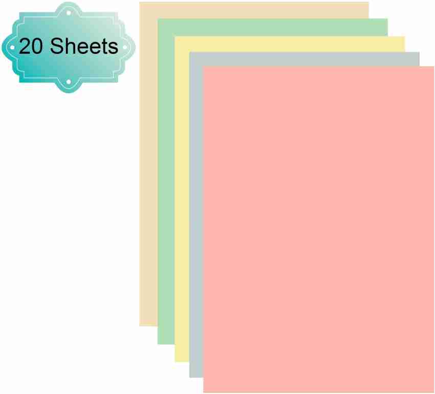 MAJESTIC BASKET Premium Quality Colour Pastel Sheet for  Project /Art & Craft Work With 5 Different Colour [5 Pack of 100 Sheets]  Unruled Both Side Colour A4 100 gsm Multipurpose Paper - Multipurpose Paper