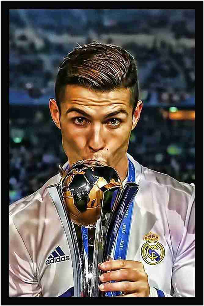 Ronaldo Jersey Framed Poster Paper Print - Sports posters in India