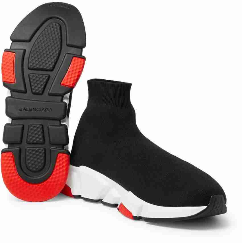 The Baleciaga Balenciaga Speed Trainer Strech Knit Black Red For Men Buy The Baleciaga Balenciaga Speed Trainer Strech Knit Black Red For Men Online at Best Price Shop Online for Footwears in India Fl...